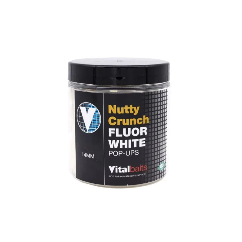 Vital Baits Pop-ups Nutty Crunch Fluor White 80g – Bild 2