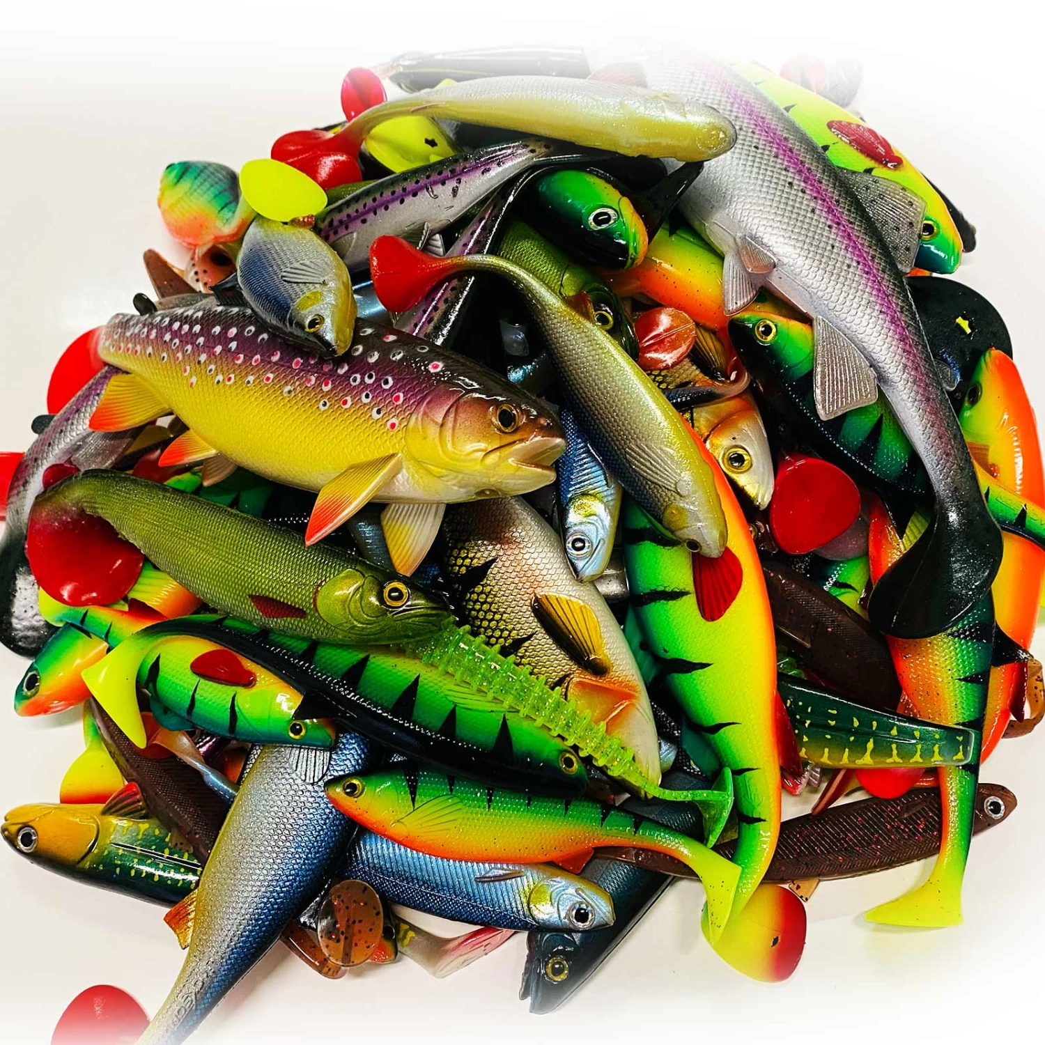 Jackson Big Pack Profi Hecht Köder Angelset 12 Bis 23cm – Gummifisch Set – 114 Stück – Bild 2