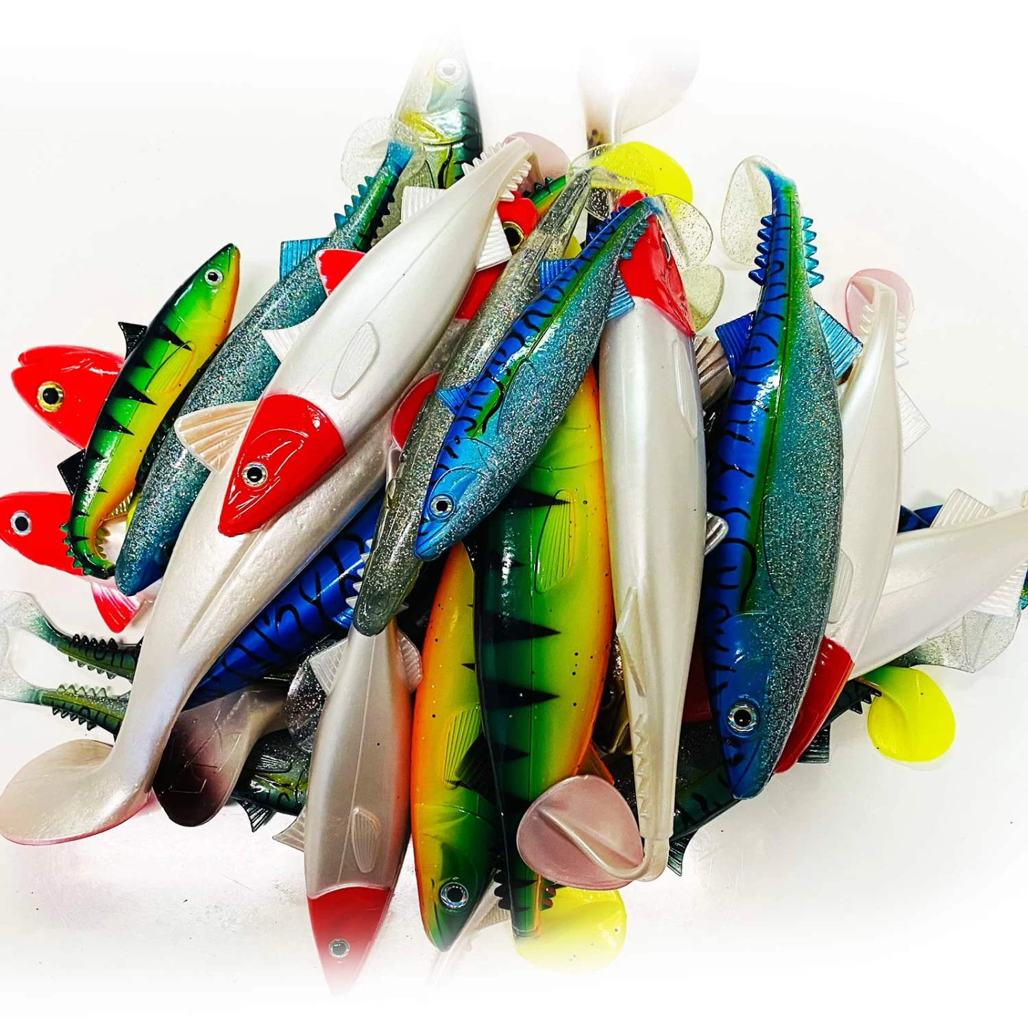 Jackson Sea XXL Profi Norwegen Meeresangeln Köder Gummifische 18 – 30cm Angelset - 30 Stück – Bild 2