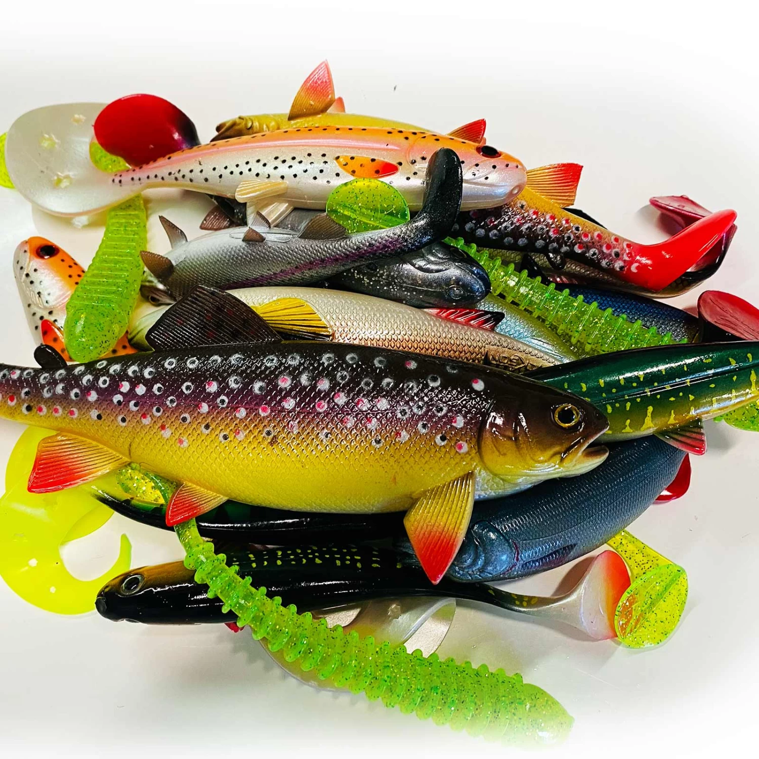 Jackson XL Profi Hecht Köder Angelset 13 Bis 23cm – Gummifisch Set – 20 Stück – Bild 2