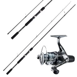 Shimano Rolle Sienna & Shimano Rute 2,70m 20-50g Hecht + Zander Combo Angelset