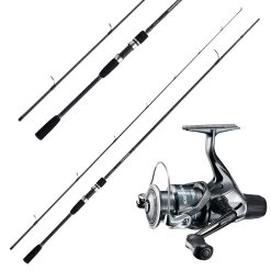 Shimano Rolle Sienna & Shimano Rute 2,70m 50-100g Combo Hechtangeln Angelset